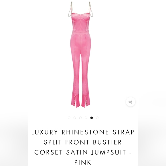 Luxedress Pink Rhinestone Rhomper - Picture 3 of 13